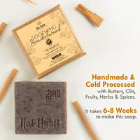 Nat Habit Bath Soap Combo Brightening Milk & Rosehip & Soothing Sandalwood Enriched with Vitamins C & HandeMade For Women & Men Skin Exfoliation, Cleansing, Nourishing (125gm)