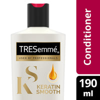 Tresemme Keratin Smooth Shampoo,With Keratin And Argan Oil For Straighter, Smoother And Shinier Hair, 1 Ltr And Keratin Smooth Conditioner, Smoother And Shinier Hair, 190 Ml