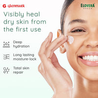 Elovera Moisturising Cream 75g | For Dry Skin | with Aloe Vera & Vitamin E | Protects, Nourishes and Repairs Skin | Paraben Free | Fragrance Free (Pack of 2)