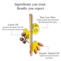 Shankara Illuminate Kohl Kajal - Matte Black | Rich, Creamy Texture with Matte Finish | 12-Hour Long Stay Waterproof Formula | 100 Times Washed A2 Ghee | Preservative-Free | Full Coverage | 0.3g