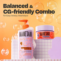 MANETAIN Beginner Basic Bundle | Moisturising Shampoo 237ml & Multipurpose Conditioner 200gm | Protein/Moisture Balanced for Curly, Wavy & Frizzy Hair | Frizz Control, Hydrating, Strengthening, Curl Enhancing | CG Friendly