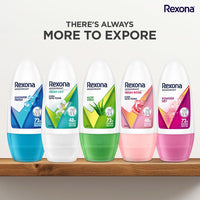 Rexona Aloe Vera Underarm Roll On Deodorant For Women, Antiperspirant, Removes Odour, Keeps Skin Fresh & Clean, Alcohol Free, Skin Friendly, 50 ml (Pack of 2)