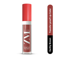 ZM Zayn & Myza Transfer-Proof Power Matte Finish, Liquid Lip Colour, 6 ml (Earthy Brown)