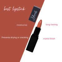 Bloom Beauty Bullet Lipstick Creamy Matte Finish Hydrating & Long-Lasting,Mocha Glow