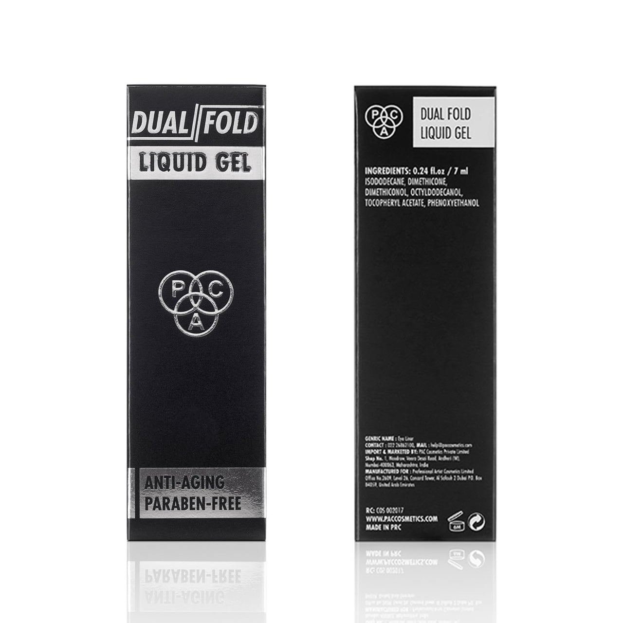 PAC Dual-Fold Liquid Gel | Makeup Mixing Liquid for Fixing Dry Gel Eyeliners & Mascara | Transparent Makeup Reviver | 7ml