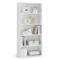 VASAGLE Bookshelf, 23.6 Inches Wide, 4-Tier Open Bookcase with Adjustable Storage Shelves, Floor Standing Unit, Cloud White ULBC164T14 1 Pack 4 Tiers (23.6