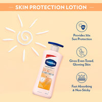 Vaseline Healthy Bright Sun Protection Body Lotion SPF 30 400 ml, Daily Moisturizer for Dry Skin, Gives Non-Greasy Glowing Skin - For Men & Women (Pack of 2)
