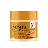 NutriGlow NATURAL'S Advanced Pro Formula Papaya Face pack, Clay Based, Skin Lightening For Dry & Oily Skin, 100g