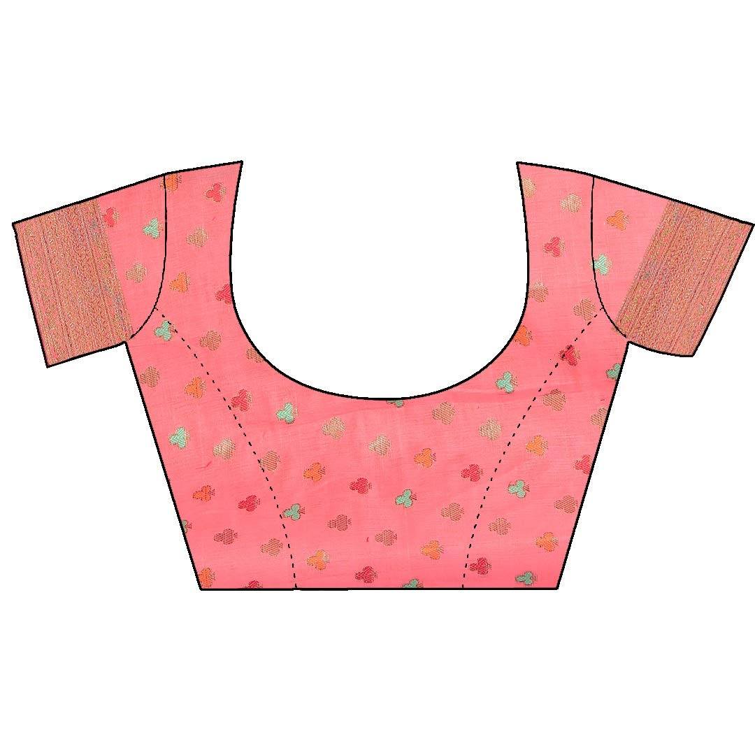 Divine International Trading Co Women's  Chanderi Saree With Blouse Piece