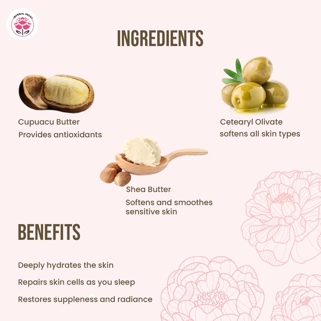 Mitchell USA Flawless Lighten Up Bright Boost Renewing Night Cream – 50g with Peony Flower Extracts, Seaweed Extracts & Niacinamide | Korean-inspired Night Cream | Non-Greasy Moisturizer for Deep Hydration, Anti-Aging & Glowing Skin | Hydrating & Glowing