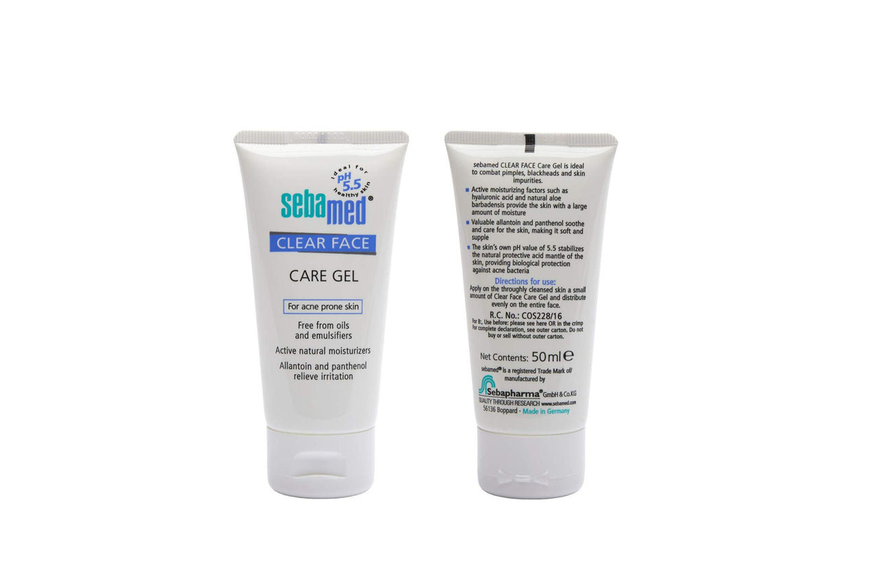 Sebamed Clear Face Care Gel, 50ml & SebaMed SPF 30 Lip Defense Stick, 4.8g