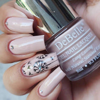 DeBelle Gel Nail Polish Peony Blossom (Nude Nail Paint)|Non UV - Gel Finish |Chip Resistant | Seaweed Enriched Formula| Long Lasting|Cruelty and Toxic Free| 8ml