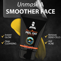 Muuchstac Sea Breeze Peel Off Mask For Men | Blackhead, Acne & Dead Skin Removal Face Pack (80 g)