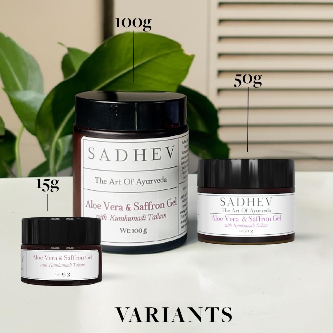 Sadhev Aloe Vera and Saffron Gel With Kumkumadi Tailam - 100gm