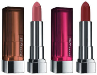Maybelline New York Color Sensational Creamy Matte Lipstick, 696 Burgundy Blush, 3.9g And Maybelline New York Color Sensational Creamy Matte Lipstick, 660 Touch of Spice, 3.9g