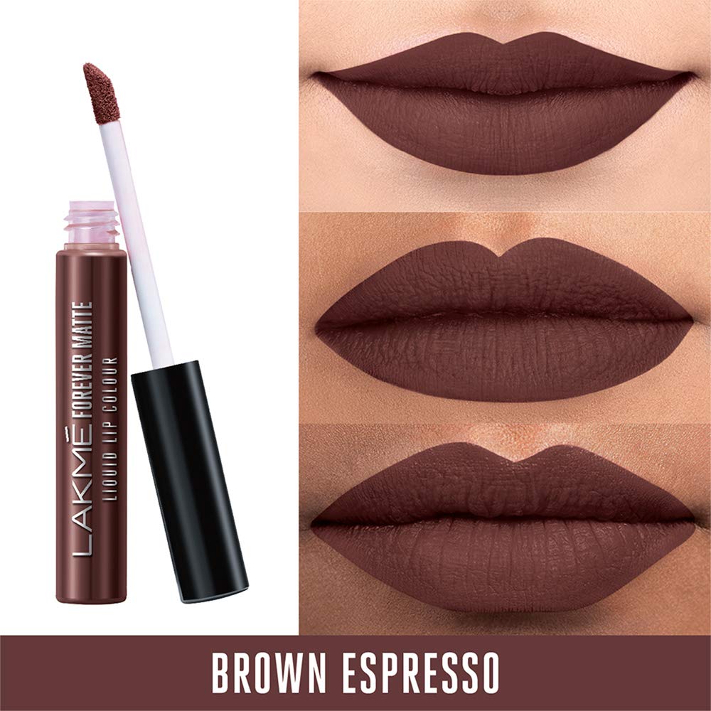 Lakmé Forever Matte Liquid Lip Color, 5.6 ml - Wine Touch & Brown Espresso