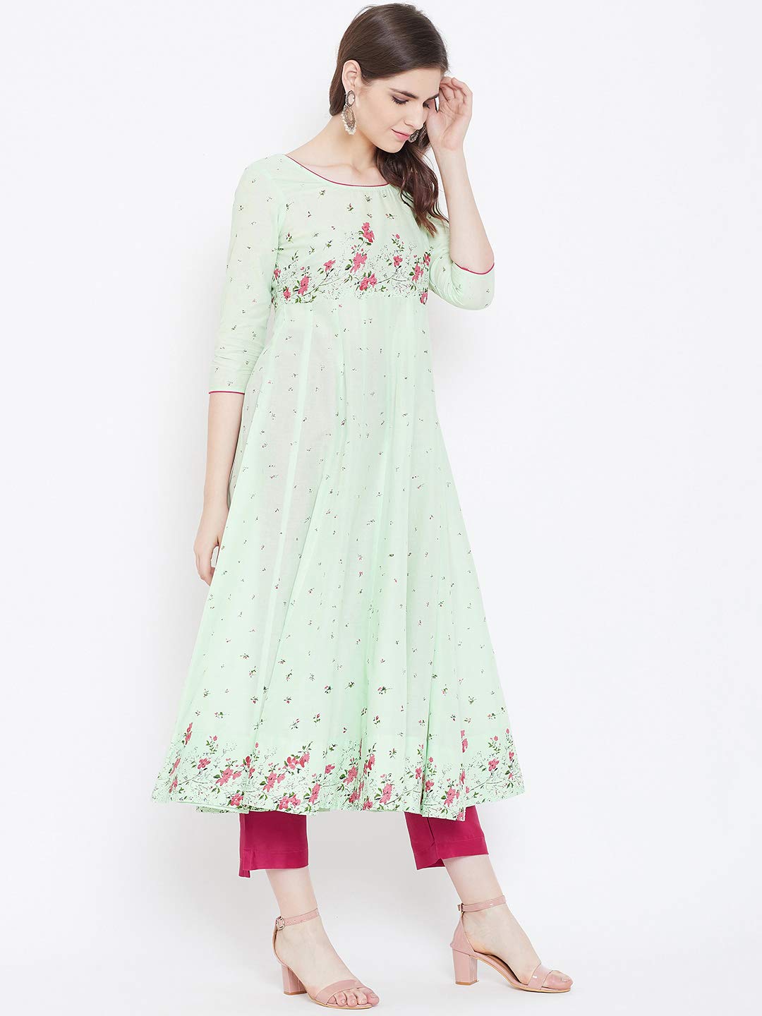 Poshak Hub Women's  Cotton Anarkali Kurta