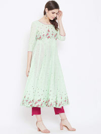 Poshak Hub Women's  Cotton Anarkali Kurta