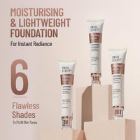 Swiss Beauty Flawless Finish Foundation | Medium Coverage | Lightweight |Oil-Free Formula |Radiant Finish | Shade - White Ivory, 50gm
