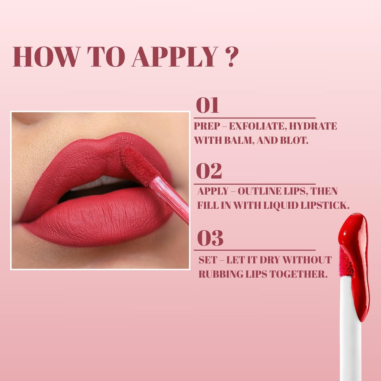 Lakyou Beauty Color Infusion Liquid Lipstick | Non-Transfer | Matte | Long Lasting Wear | 6ml | 09(Crimson)