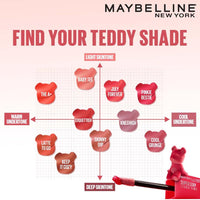 Maybelline New York Super Stay Teddy Tint - Lip and Cheek Color, Pinkie Bestie, 5ml |Teddy Soft Matte up to 12Hr |Multi Use |Comfortable Long wear formula |Buildable |Natural flushed look in one swipe