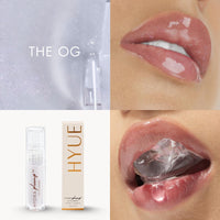 HYUE HydraPlump™ Lip Plumper | 4 ml | Long-term Plumping Effect & Hydration | Non-sticky Formula with Cooling Ice Cube sensation | Jojoba Oil, Vit E & Pomegranate Extract | Flat-tip Applicator