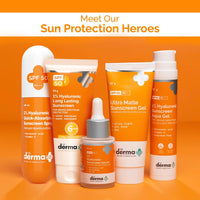 The Derma Co. 1% Hyaluronic Quick-Absorbing Sunscreen Spray |Hyaluronic Acid & Vitamin E | SPF 50 & PA++++ | No White Cast | Hydrating Fluid | Easy Reapplication | Face & Body | All Skin Types-100 ml