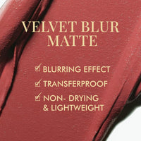 mCaffeine Shades Velvet Blur Matte Liquid Lipstick | 12 Hrs Intense Stay | Lightweight & Non-drying, Blurs Lip Creases | Transferproof & Smudgeproof | 4 ml - Passionate Crimson (Iconic Pink)