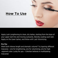 Colorbar Duo Mascara, Carbon Black, 4ml | Lengthening | Volumizing | Smudge-proof and waterproof