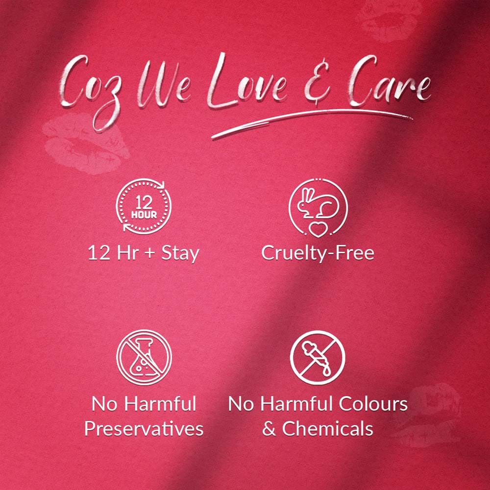 Oliva Liquid Lipstick, 12HR Long-lasting Matte Lipstick, Non Transfer, High Coverage, Water & Smudge Proof, Light Weight & Cruelty-Free - 2ml (Coral Lush 9)