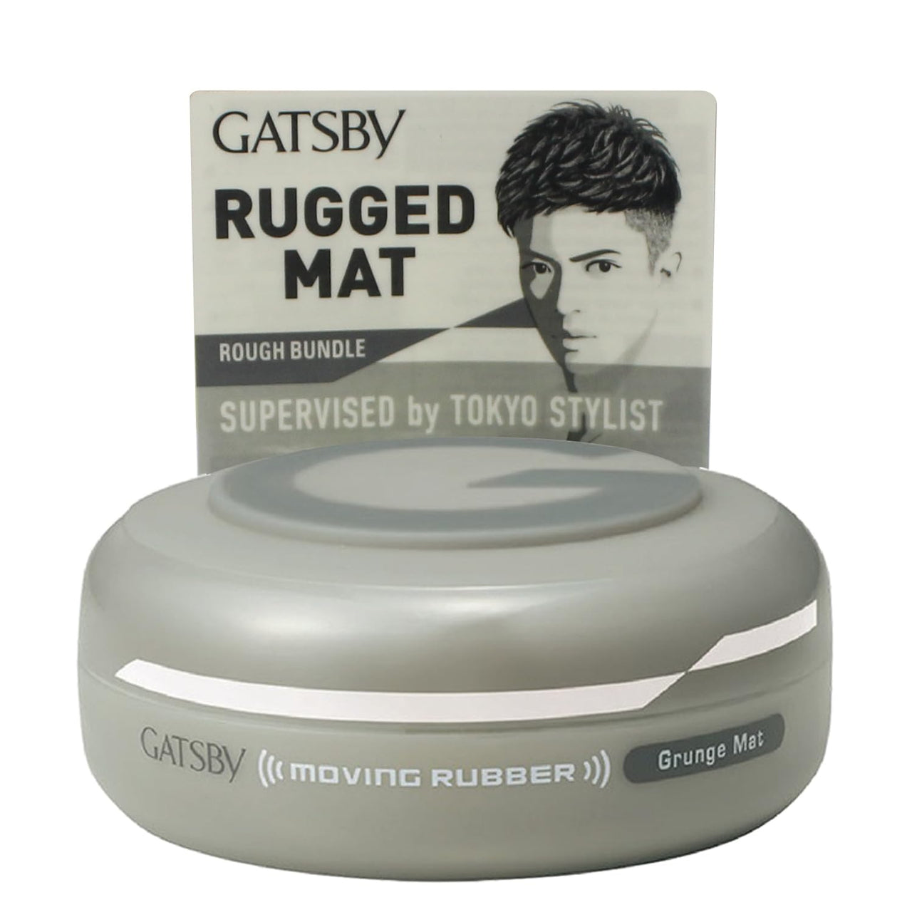 Gatsby Moving Rubber - Grunge Mat, Strong Holding Power, Matte Finish, Non-Sticky, Non-Shine, Paraben Free, Anytime Re-Stylable Hair Wax, 80gm