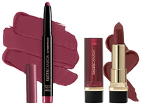 FACESCANADA Comfy Matte Creme Lipstick - On The Move 05, 4.2G | 8Hr Long Stay & Faces Canada Ultime Pro Hd Intense Matte Lipstick + Primer - Wine Shot (Plum), 1.4G | 9Hr Long Stay