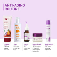 Plum 1% Retinol Anti Aging Night Face Serum with Bakuchiol | Boosts Collagen, Reduces Fine Lines & Wrinkles | Retinol Serum for Face | for Women & Men | Beginner-Friendly | Suits All Skin Types | 20ml