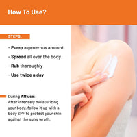 Chemist At Play AHA Body Lotion with 5% Natural AHA, Niacinamide, Shea Butter | For Exfoliating Dry & Dead Skin Cells | Provides Deep Nourishment, Moisturization & Radiant Skin | Reduces tan & Appearance of Strawberry Legs | Skin Brightening Lotion | 236m