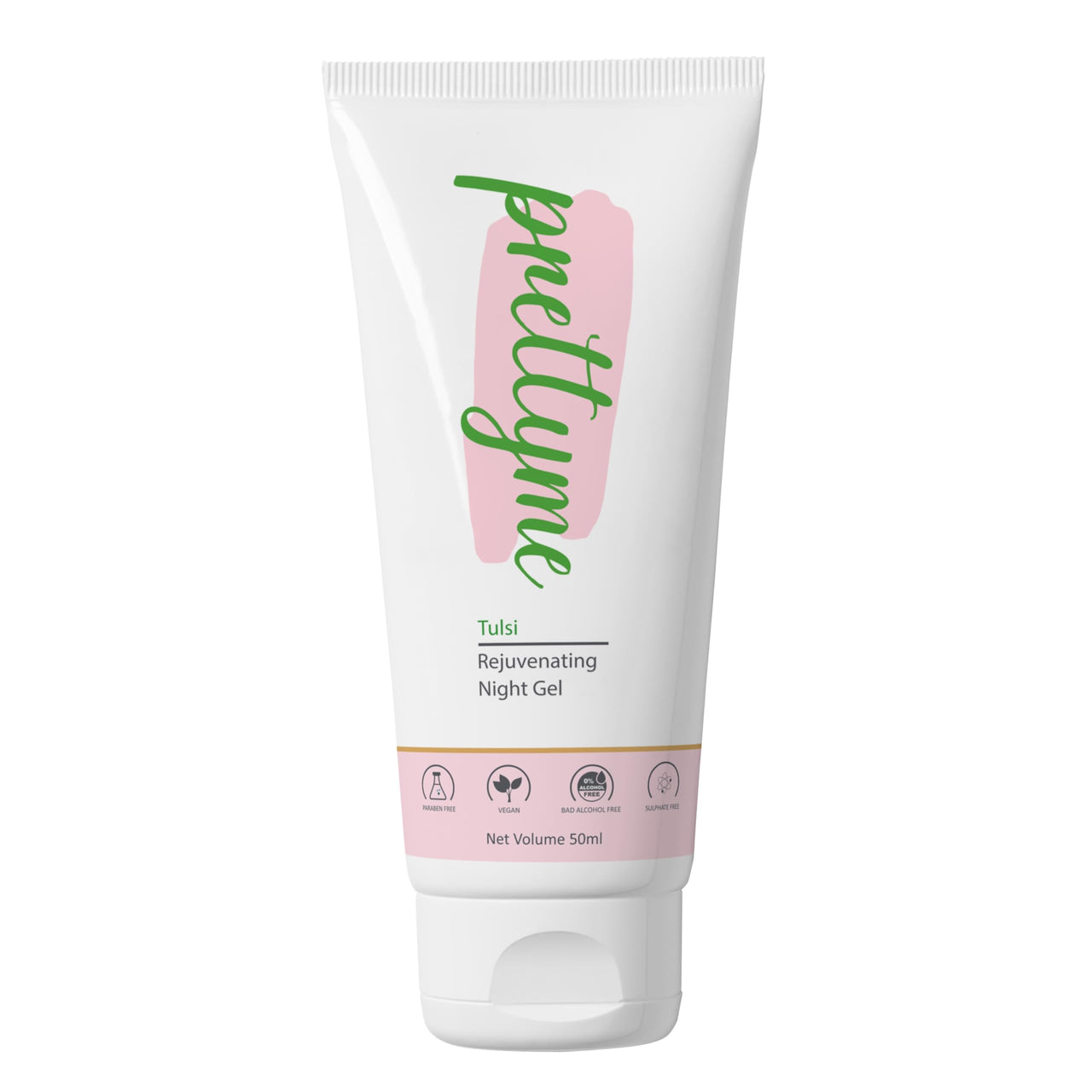 Prettyme Tulsi Rejuvenating Night Cream With Saffron - 30ml | Reduces Tan, Dark Spots & Pigmentation | Face Moisturizer For Women/Men Glowing Skin | Anti Ageing, Skin Repair & Barrier Protection