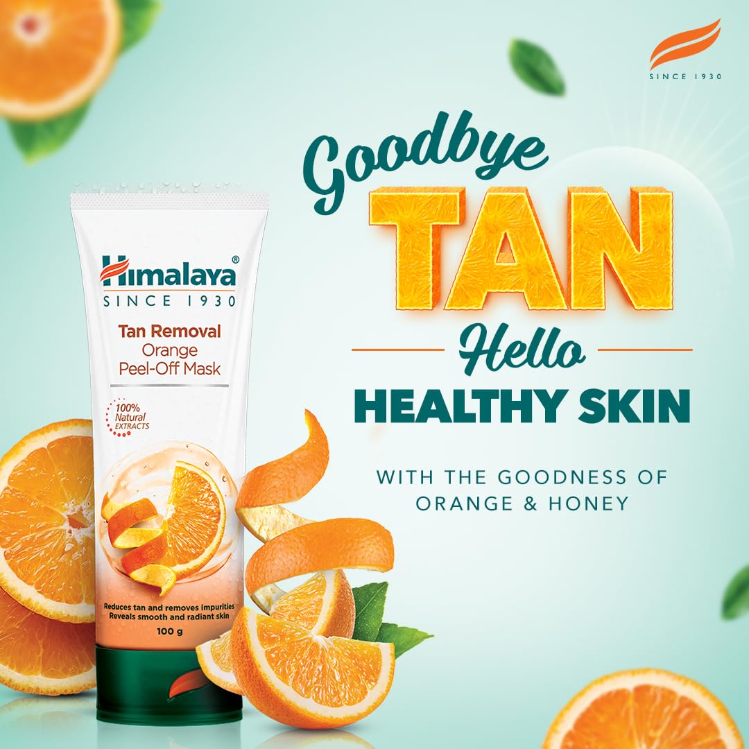 Himalaya Herbals Tan Removal Orange Peel-off Mask, 100g