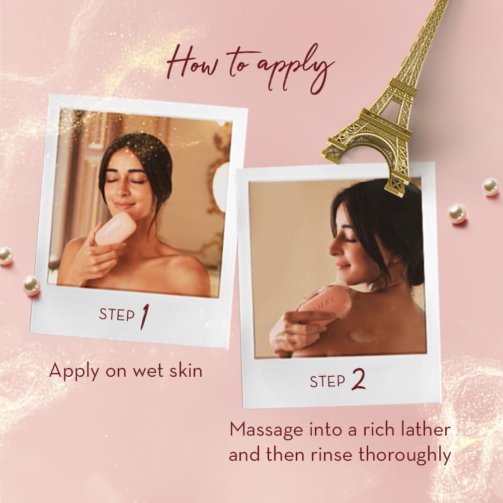 Camay Classic International Beauty Soap With Carnations & Roses (Buy 2 Get 1 Free) Combo Pack Offer, Bar Soap Combo, Daily Skincare, Gives Silky, Soft & Glowing Skin (3 Count, 125G Each)