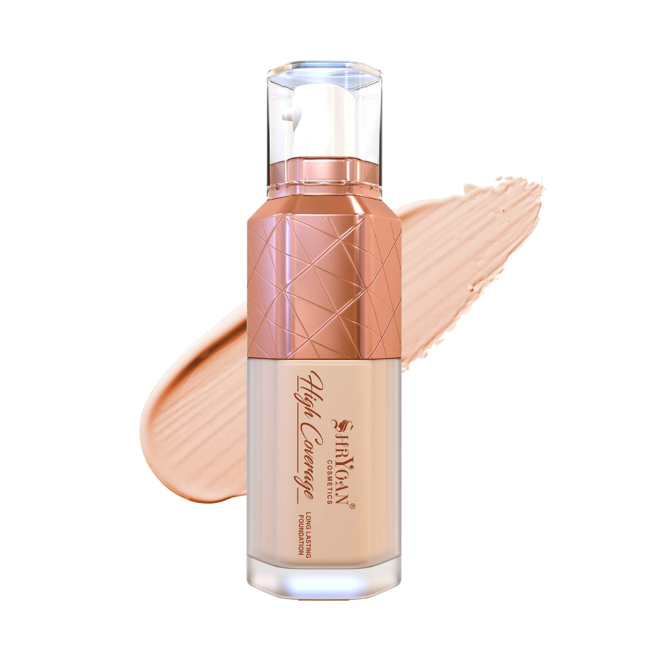 Shryoan High Coverage Foundation| Matte & Natural Finish Liquid Foundation and Long Lasting with Easy Blendable, Suitable for All Skin Types (50gm) (Shade 02)