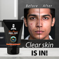 Muuchstac Sea Breeze Peel Off Mask For Men | Blackhead, Acne & Dead Skin Removal Face Pack (80 g)