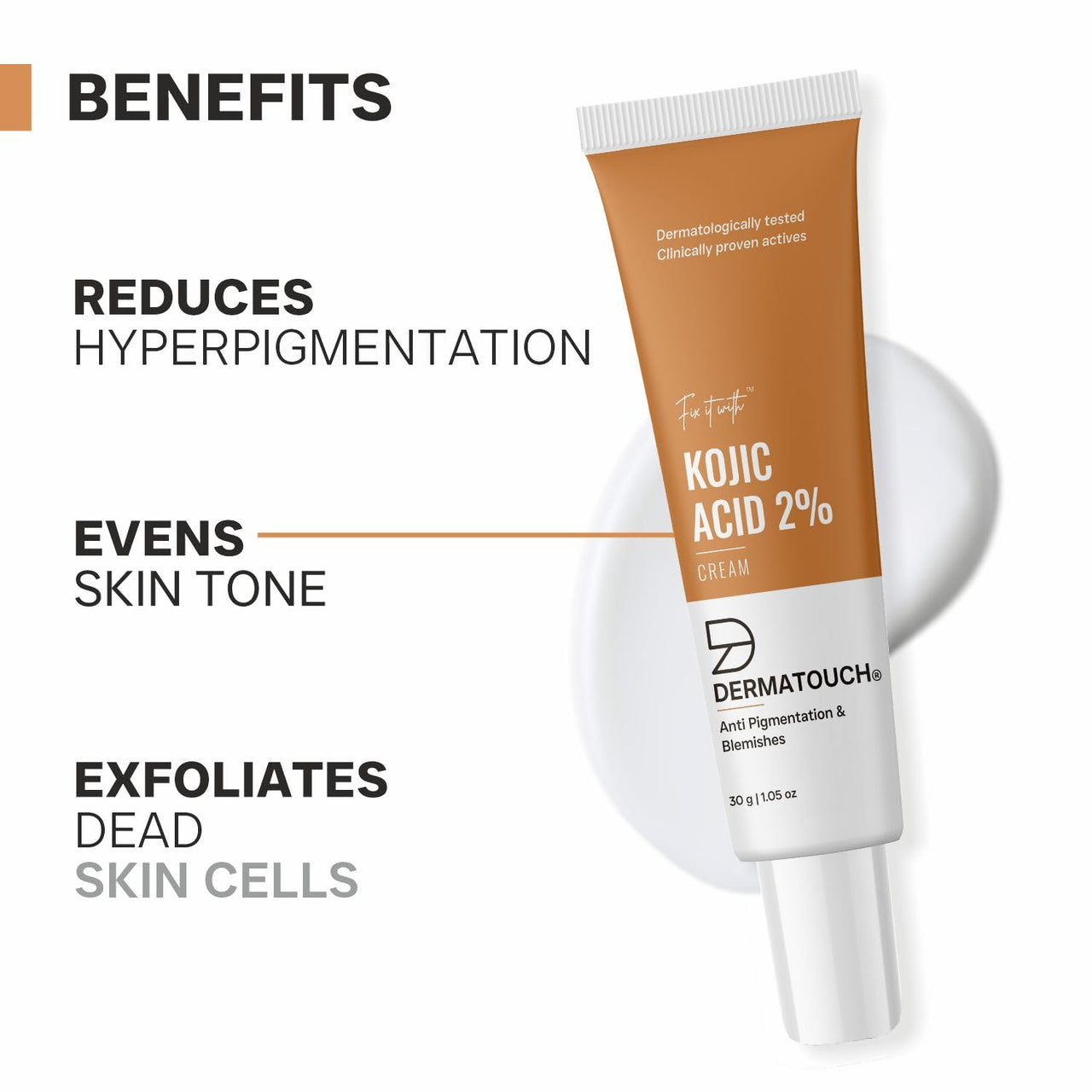 DERMATOUCH Kojic Acid 2% Cream - 30G