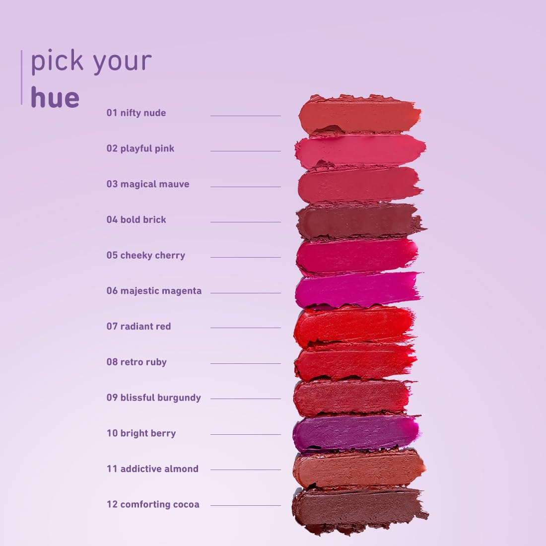 Plum Velvet Haze Matte Lipstick with SPF 30 | Powder Matte Finish | Highly Pigmented | With Ceramides | 09 Blissful Burgundy