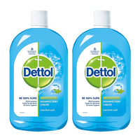Dettol Liquid Disinfectant for Floor Cleaner, Surface Disinfection , Personal Hygiene (Menthol Cool, 500ml- Pack of 2)