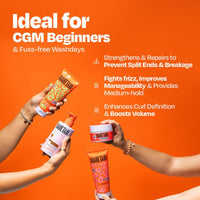 MANETAIN Washday Bundle | Moisturizing Shampoo 237ml , Multipurpose Conditioner 200gm , Volume Gel 200ml & Curl Cream 200ml | Hydrating, Anti-Frizz, Curl-Enhancing for Curly, Wavy Hair | Protein/Moisture Balanced | Vegan, No Sulfates or Silicones