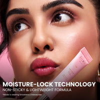 Typsy Beauty Pout Polish Peptide Lip Treatment Tinted Balm-Strawberry Cheesecake |Plump lips with hydration|Lip Balm for Dry and Chapped lips|Lip Balm for men & women|Pink with shimmer |8g