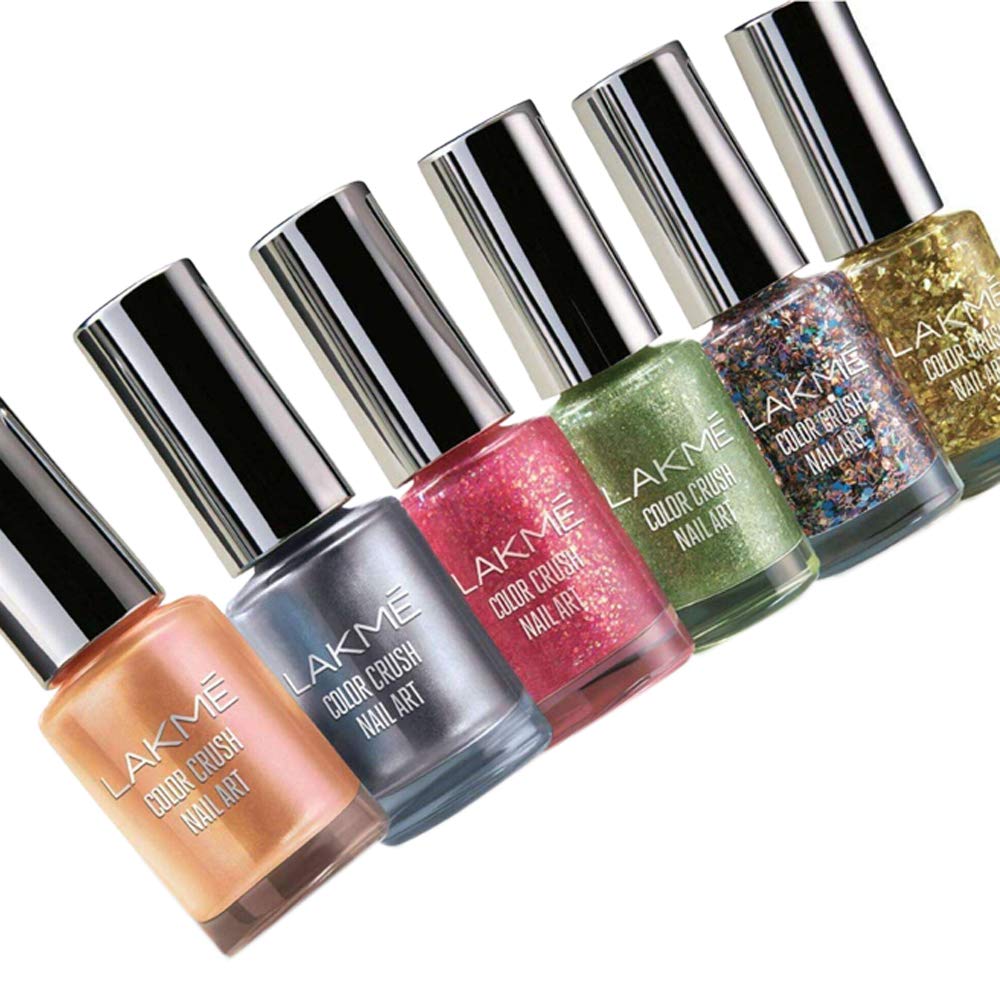 Lakmé Color Crush Nailart, M16 Mint Blue, Matte, Glossy Finish, 6 Milliliters