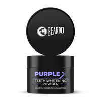 Beardo PurpleX Teeth Whitening Powder, 50g | Stain Removal and Teeth Whitening Solution | Enamel Safe | Prevents Bad Breath | With Papain and Bromelain Enzymes for Stain removal | Peroxide Free