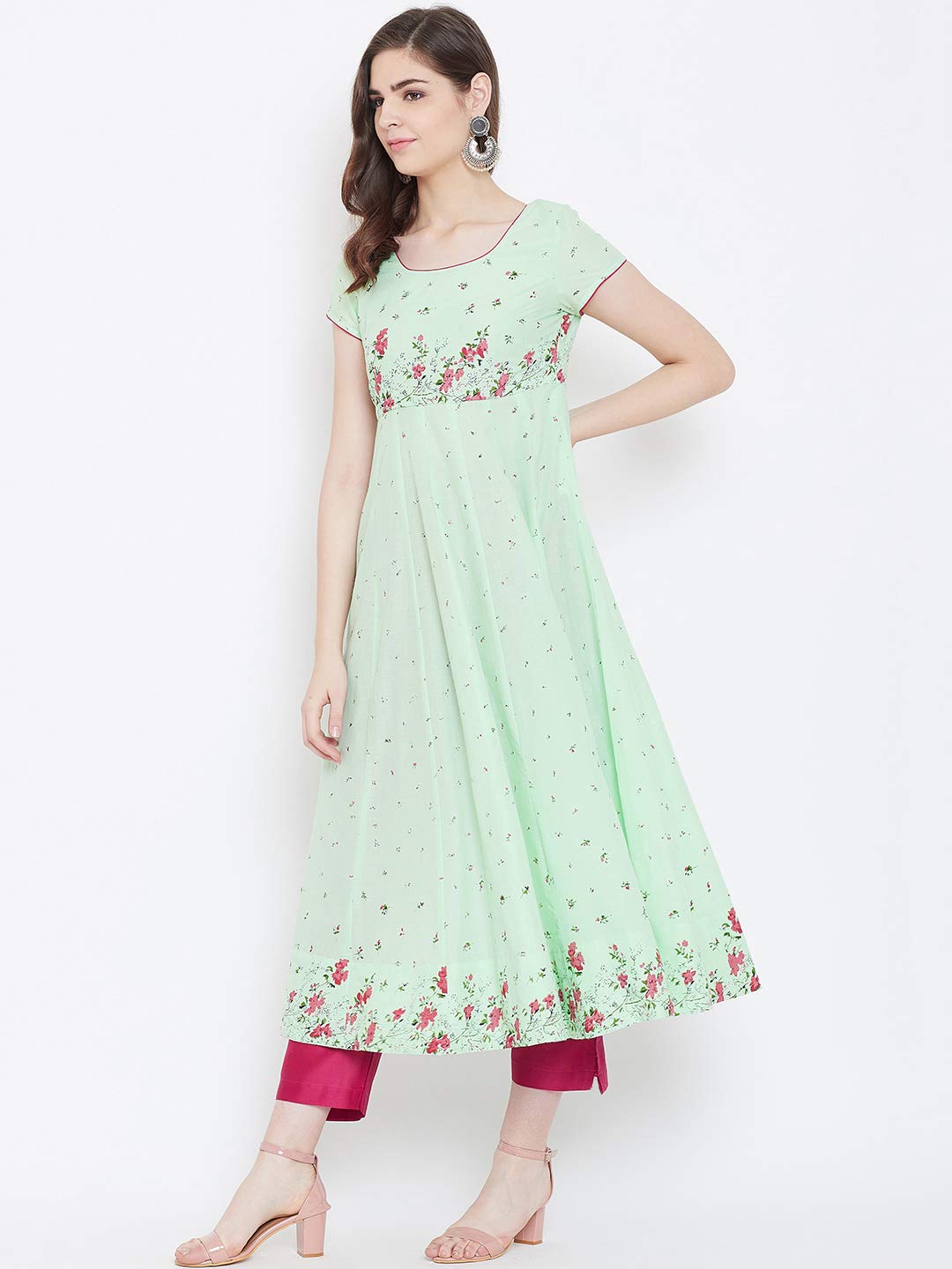 Poshak Hub Women's  Cotton Anarkali Kurta