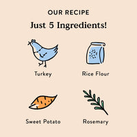 Bocce's  Bakery Jerky Stick Dog Treats, Wheat-Free, Made with Limited-Ingredients, Baked in The USA with No Added Salt or Sugar, All-Naural & High-Protein, Turkey & Sweet Potato, 4 oz Turkey + Sweet Potato