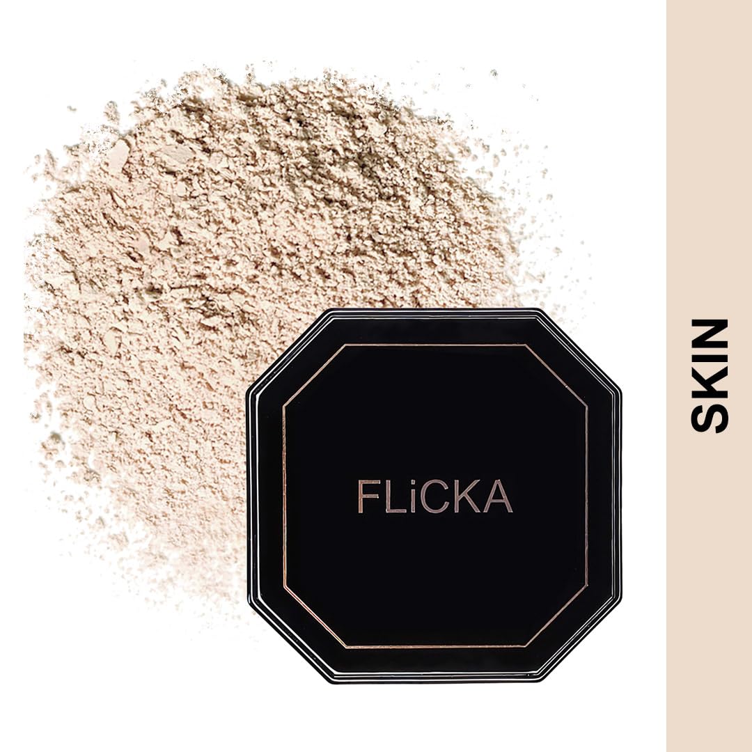 FLiCKA Dust if Off Loose Powder For Face Makeup| Weightless Loose Powder With Smooth & Matte Finish| Suitable For All Skin Types| 03 Skin, 7g