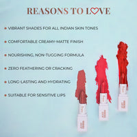 Just Herbs Ayurvedic Creamy Matte Lipstick For Moisturized Lips - Parabens & Chemical Free 06 Burnt Red (Half - Size) 1.8gm